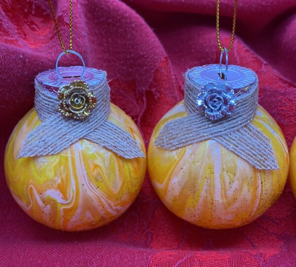 holiday yellow ornament