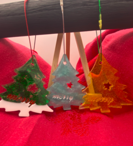 resin christmas tree ornaments